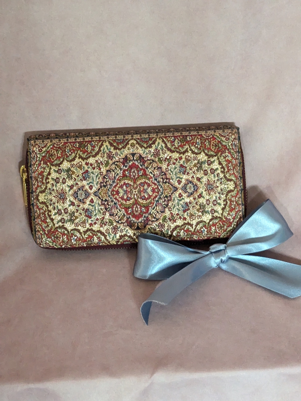 Turkish-Inspired Tapestry Zip Wallet